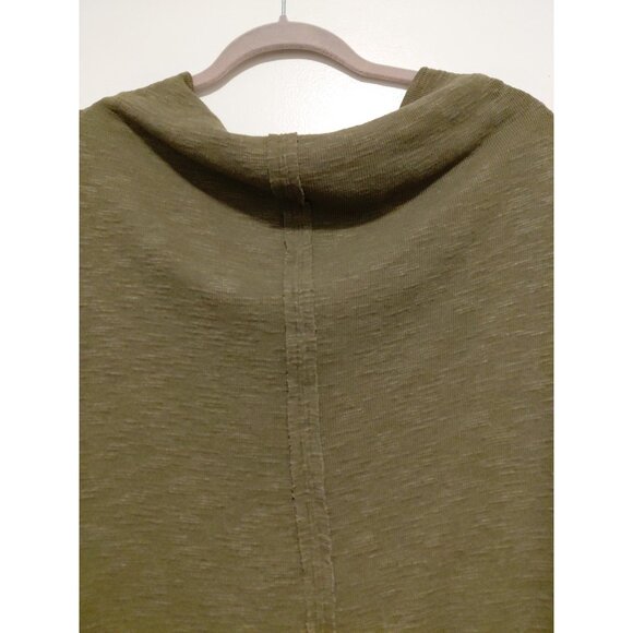 We The Free | Free People Green Slouch Neck Knit Long Sleeve Top Medium - Picture 6 of 8